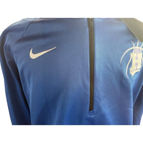 Nike Men's Therma Dri-Fit 1/4 Zip Pullover Training H School Sports Blue New - Picture 8 of 8